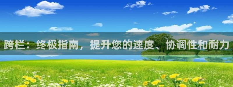 星澳娱乐公司：跨栏：终极指南，提升您的速度、协调性和