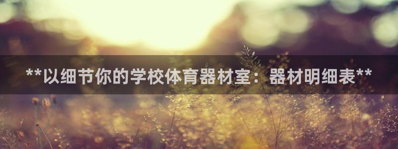 欧亿测速娱乐：**以细节你的学校体育器材室：器材明细