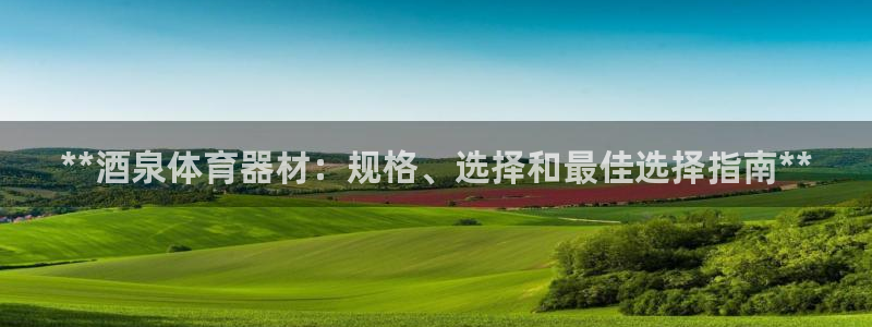 星澳娱乐公司怎么样：**酒泉体育器材：规格、选择和最
