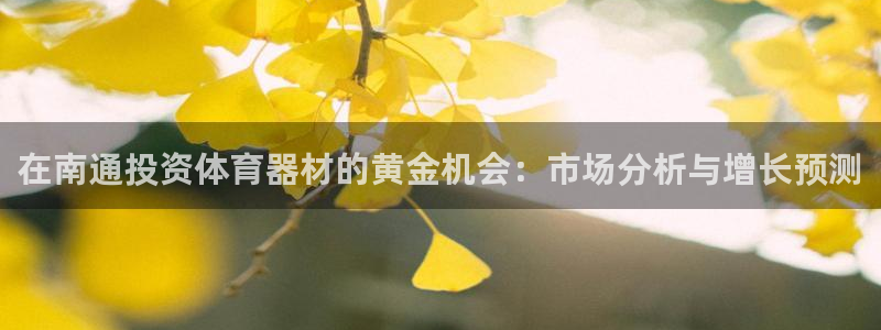星欧娱乐挂机：在南通投资体育器材的黄金机会：市场分析
