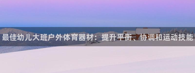 星欧娱乐属于什么档次的公司：最佳幼儿大班户外体育器材：提升平