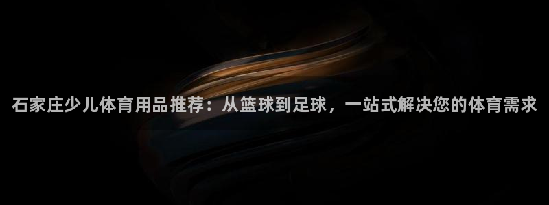 星游娱乐下载地址：石家庄少儿体育用品推荐：从篮球到足球，一站 